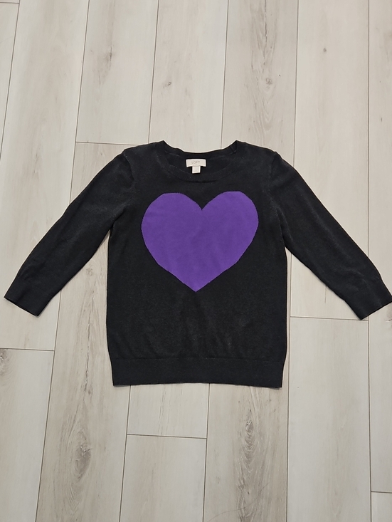 LOFT Sweaters - Ann Taylor LOFT purple heart sweater, Size S